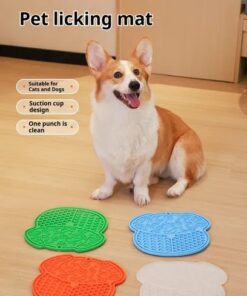 Lick Mat For Dogs And Cats Dog Slow Feeder Mat With Strong Suction