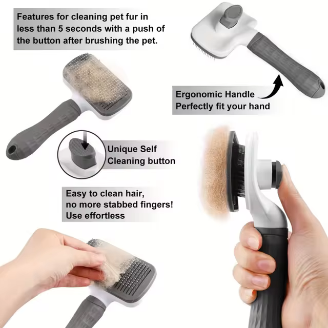 PetsAmuse™ Self-Cleaning Pet Grooming Brush - Image 5