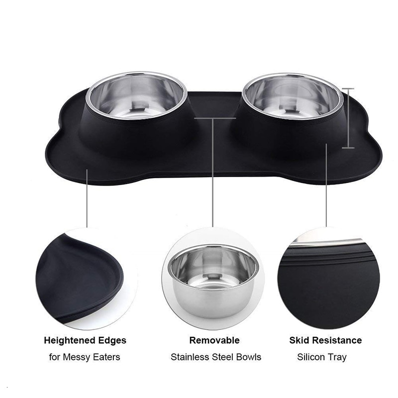 Antislip Double Feeding Bowl - Image 4